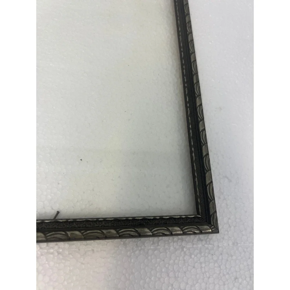 Silver Wood Picture Frame 8x10 Vintage Scalloped Edge 1940s Art Deco antique old